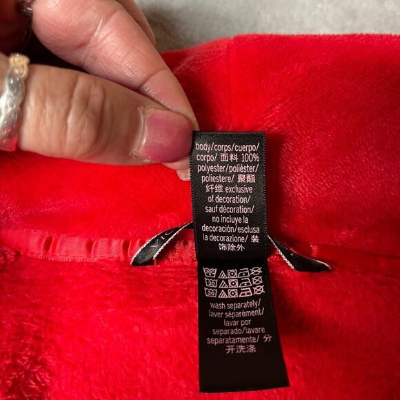 Victoria's Secret LOVE Red Thick Cozy Plush Midi Robe - Picture 5 of 10